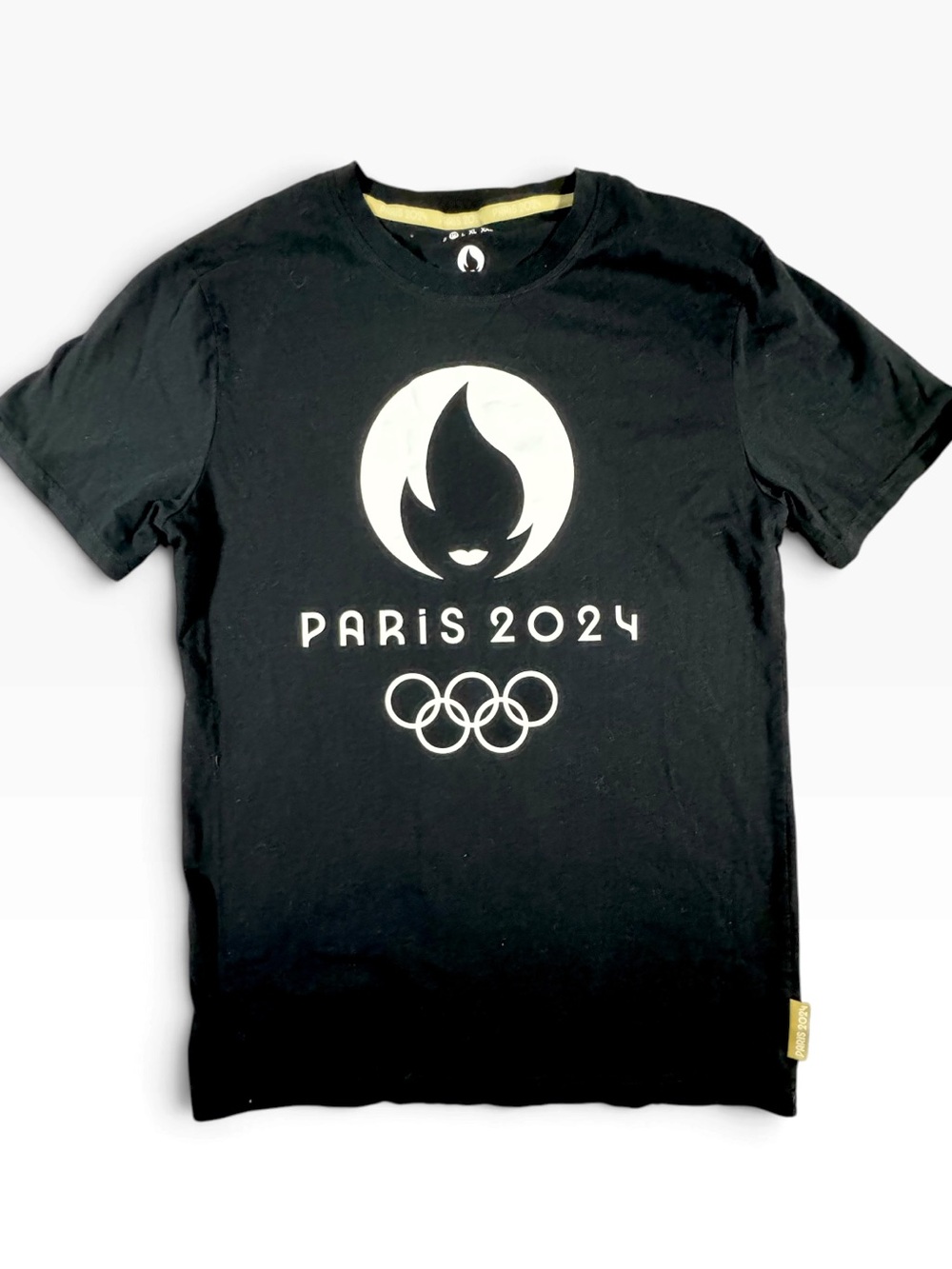 Black Paris 2024 Olympics Graphic Short Sleeve Tee